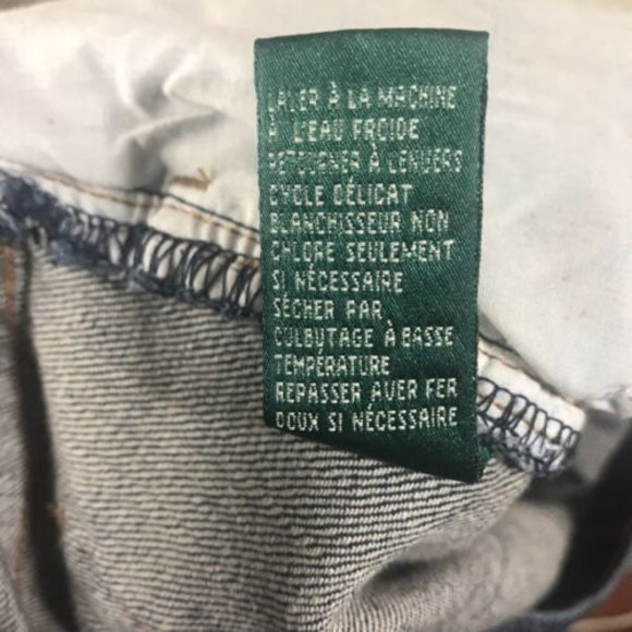 LAUREN RALPH LAUREN Studded Denim Blue Jeans 34x32 - Picture 9 of 10